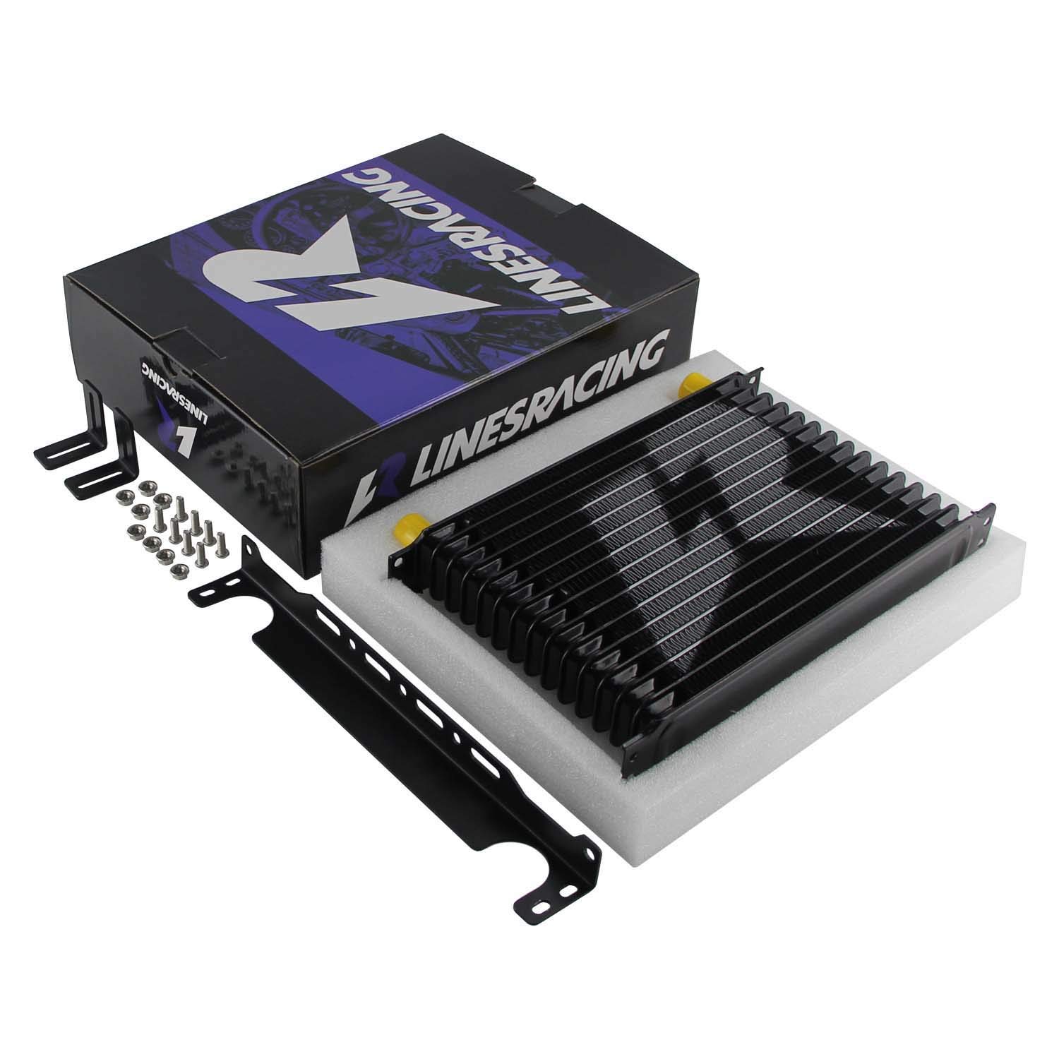 AN10 Aluminum Engine Oil Cooler Kit with 15-Row Black Core & Mounting Bracket - High Performance Cooling for Cars, Trucks, and Off-Road Vehicles