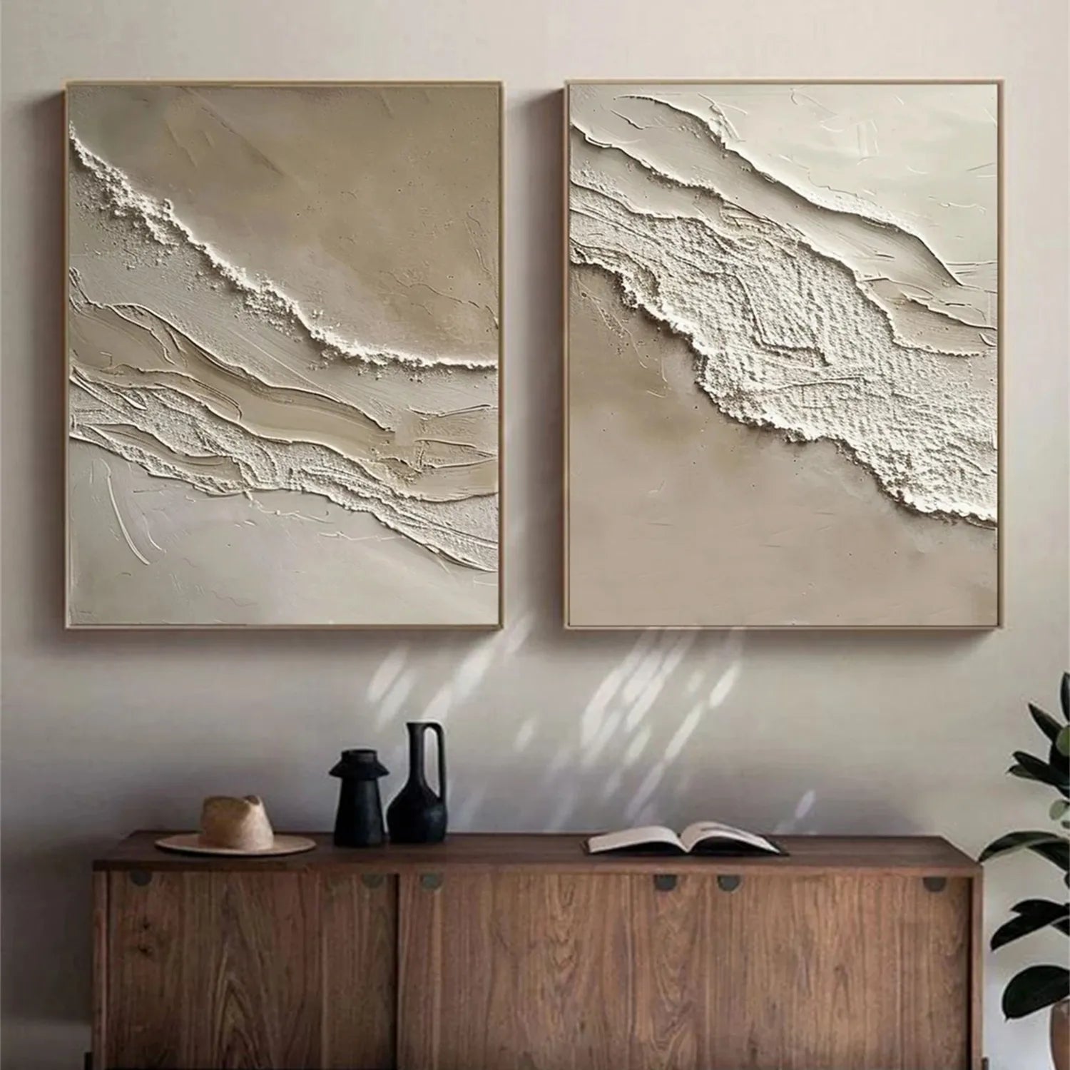 Ocean and Sky Painting Set of 2 - Premium Wall Art for Home & Office Decor | Coastal Landscape Paintings | Perfect for Living Room, Bedroom & Office