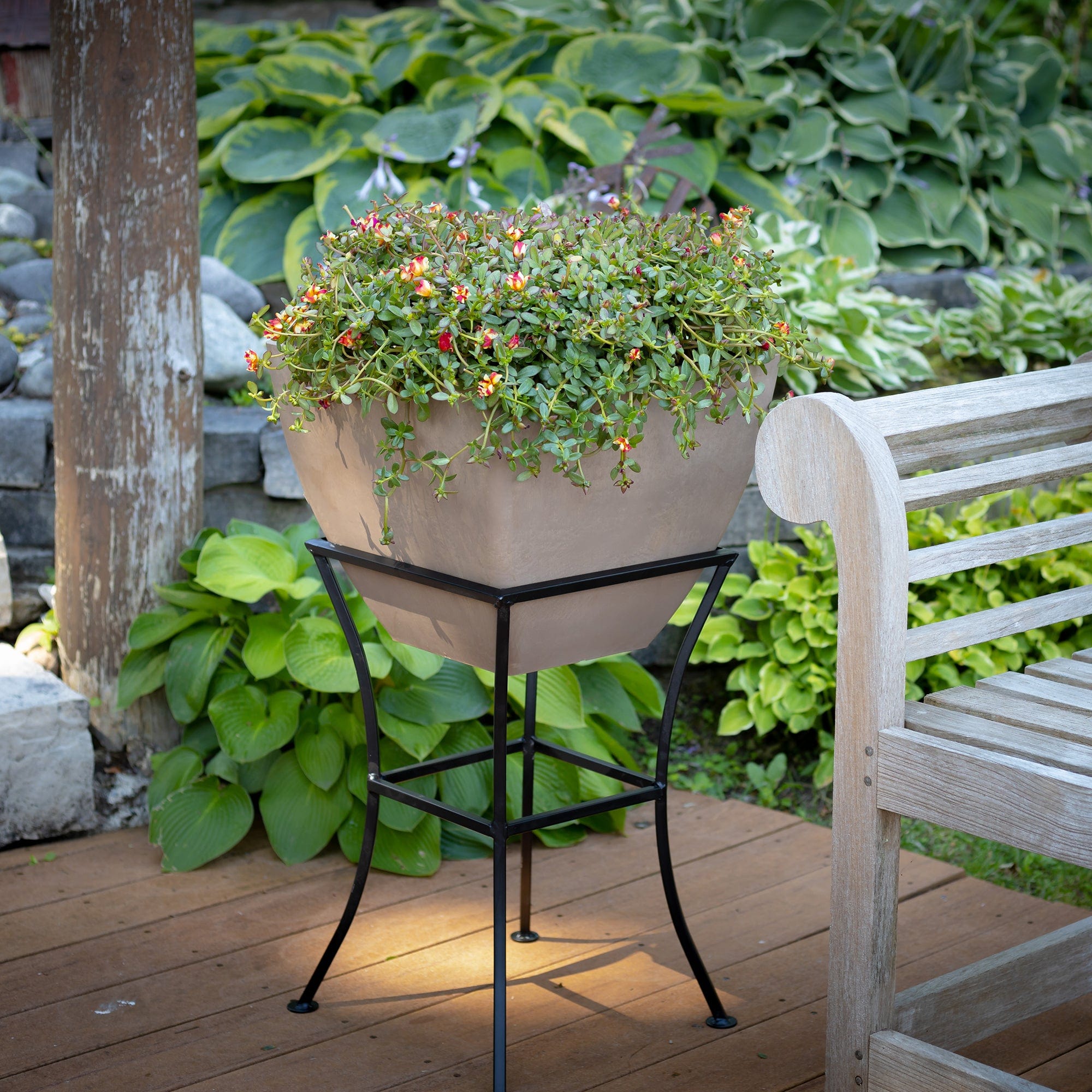 20 Square Garden Planter Box - Natural Oak Wood Raised Bed for Vegetables, Herbs & Flowers | Perfect for Backyard, Patio & Urban Gardening