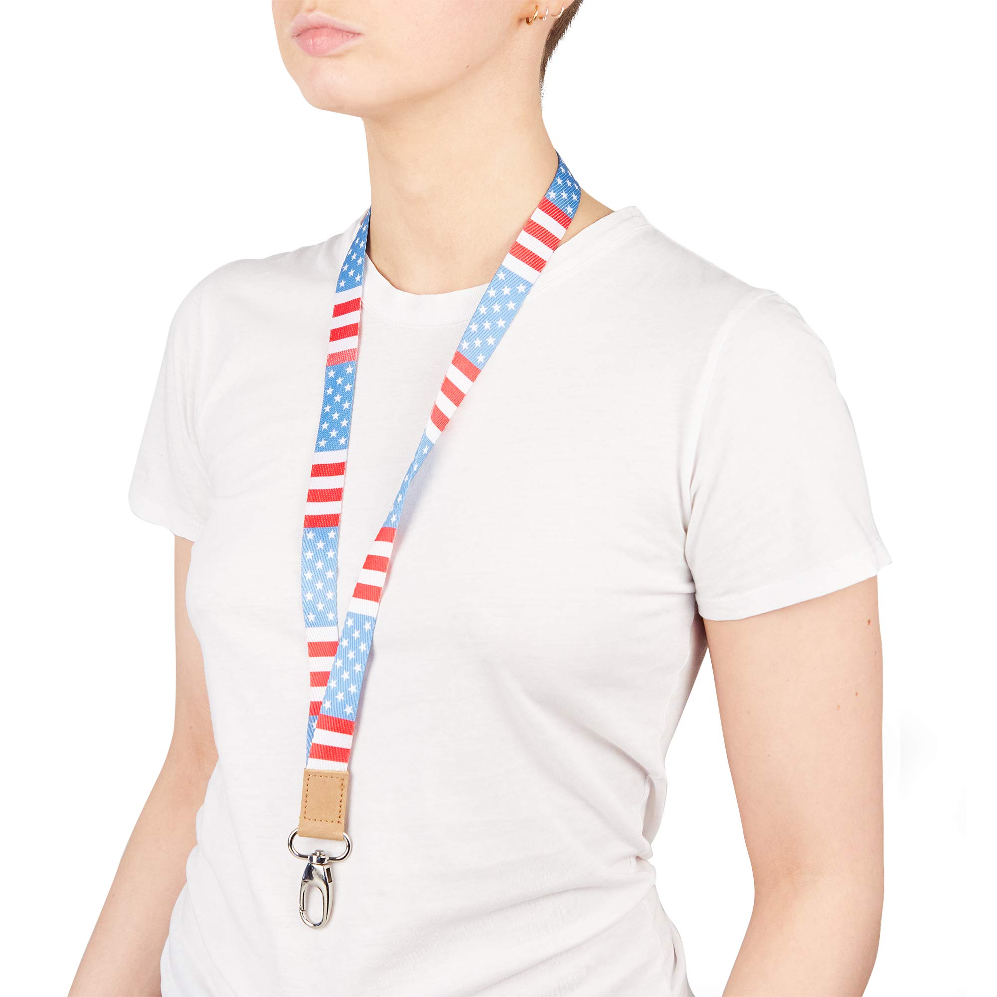 Vegan Leather Lanyard for Keys, ID, Badge - Office & Event Use