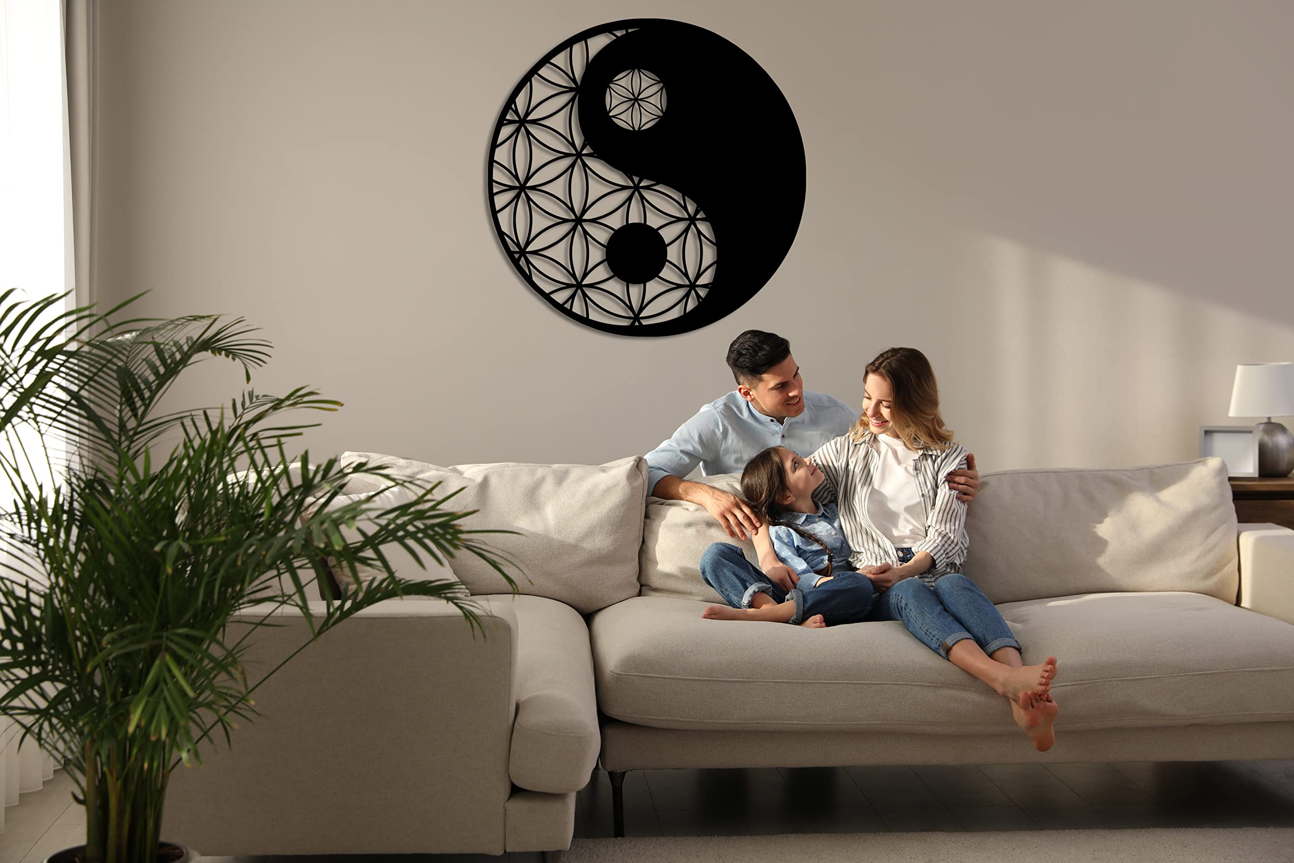 DEKADRON Metal Yin Yang Wall Art Decor - 24