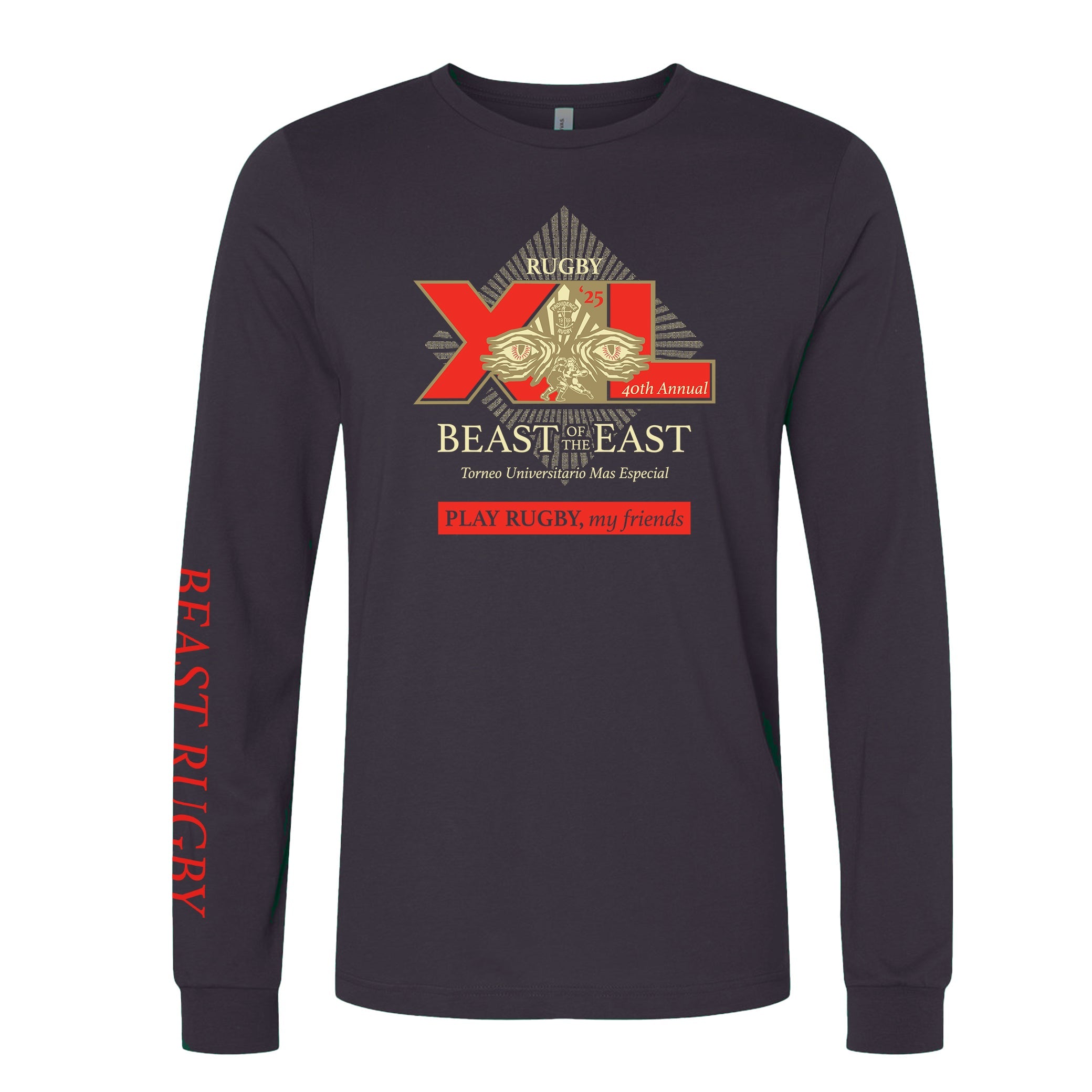 BOE '25 Dos Beast Long Sleeve T-Shirt for Men - Trendy Graphic Tee with Cool Print - Perfect for Streetwear, Casual Outfits & Gym Wear