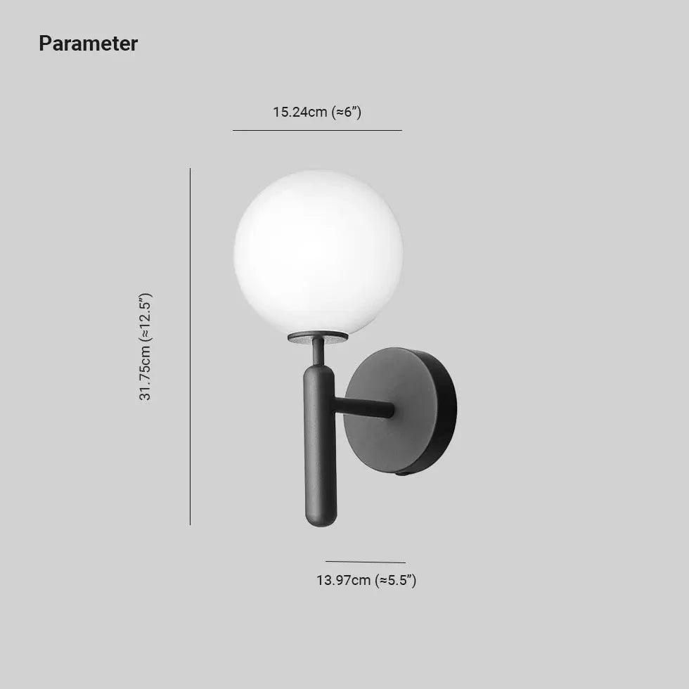 Opalescent Glass Globe Modern Wall Lights - Elegant Home Decor for Living Room, Bedroom & Hallway Lighting