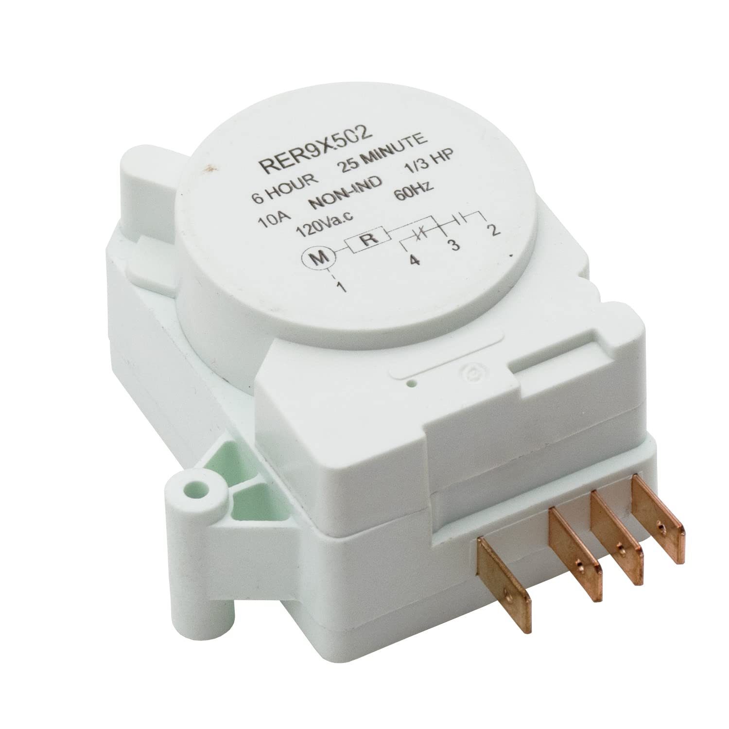 WR9X502 WR09X10049 Refrigerator Defrost Timer Replacement - Compatible with Multiple Brands - Easy DIY Installation for Home Appliance Repair