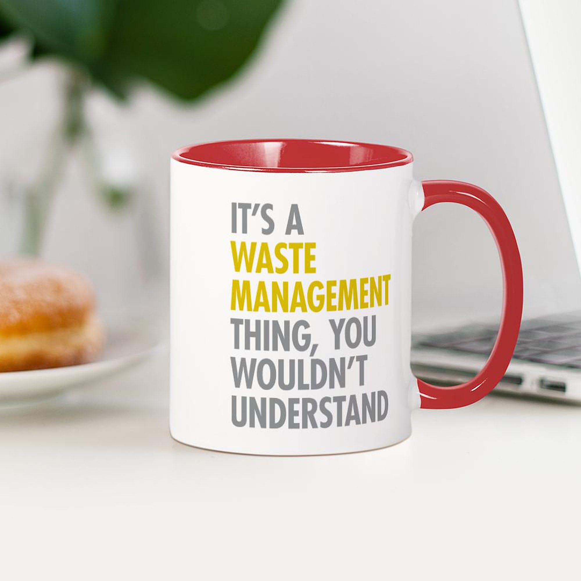 11 oz (325 ml) Ceramic Coffee Mug - Waste Management Theme by CafePress | Perfect for Office, Home & Eco-Friendly Gifts