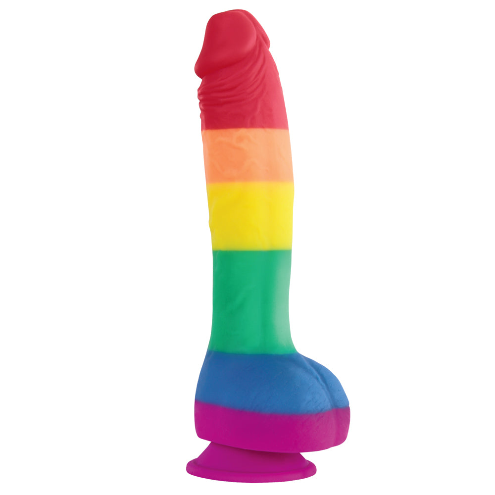 Colours Pride Edition 8 Inch Dildo - Firm Silicone Adult Toy for LGBTQ+ Pleasure | Perfect for Solo Play & Couples' Intimate Moments