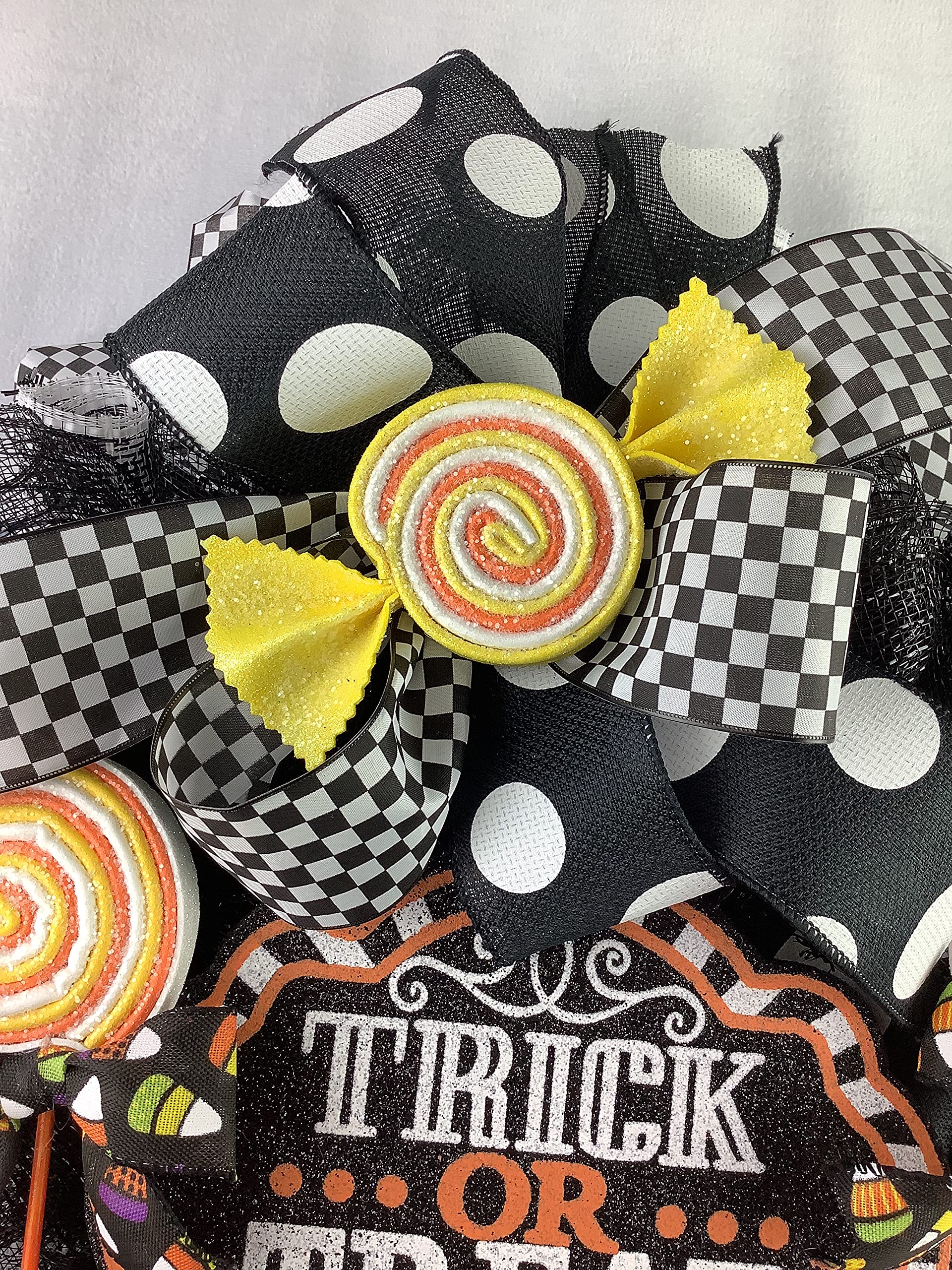 Halloween Candy Corn & Lollipop Decorations - Wreath Embellishments for Halloween Party
