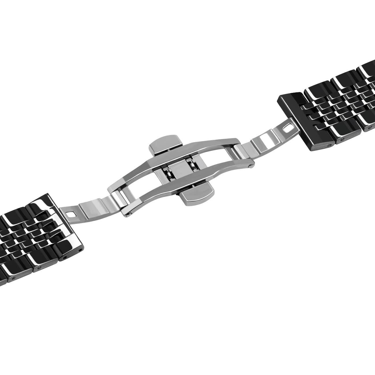 Premium Stainless Steel Watch Band for Apple Watch Series 8/7/6/5/4/3/2/1/SE/Ultra - Gold Silver Black Rose Glossy Metal Strap Compatible with 38mm/40mm/41mm/42mm/44mm/45mm/49mm iWatch - Elegant Replacement Band for Women & Men | Perfect for Workouts, Office Wear & Formal Occasions