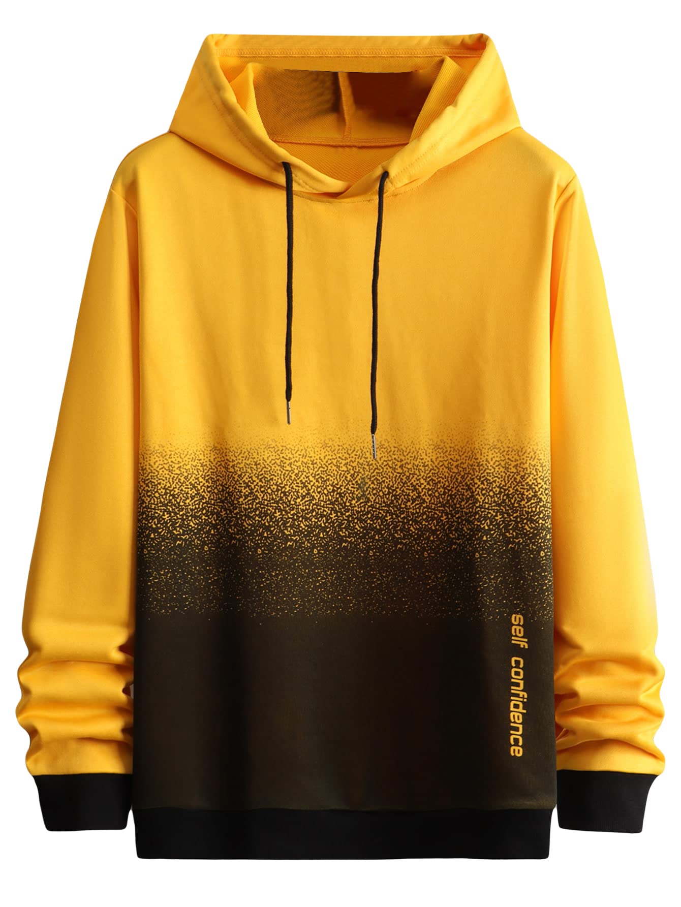 MakeMeChic Men's Color Block Hoodie - Casual Drop Shoulder Long Sleeve Pullover Sweatshirt with Drawstring | Perfect for Streetwear, Gym & Everyday Comfort