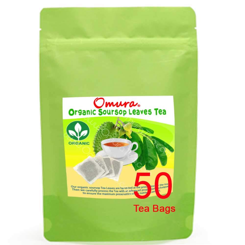 Organic Soursop Guyabano Graviola Tea Bags (50 Count) - Herbal Wellness Tea for Immune Support & Relaxation - Perfect for Morning Boost or Evening Wind-Down