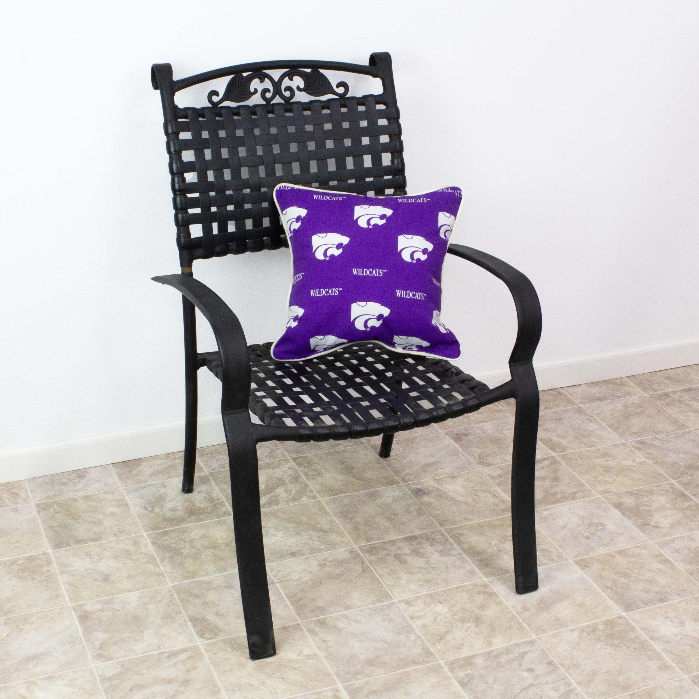 Kansas State Wildcats Decorative Throw Pillow 16x16 Inches - Soft Outdoor & Indoor College Covers for Dorm, Sofa, Bed, Porch