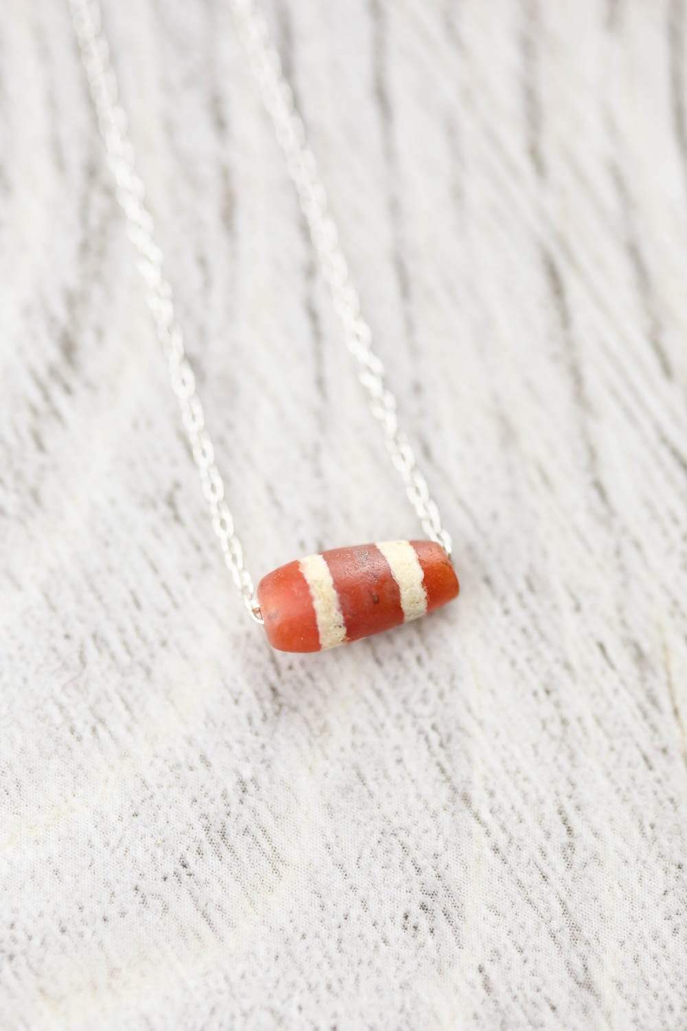 Ancient Striped Carnelian Beads - Natural Healing Stone Jewelry for Meditation, Chakra Balancing & Spiritual Energy - Perfect for Yoga, Reiki & Holistic Wellness Practices