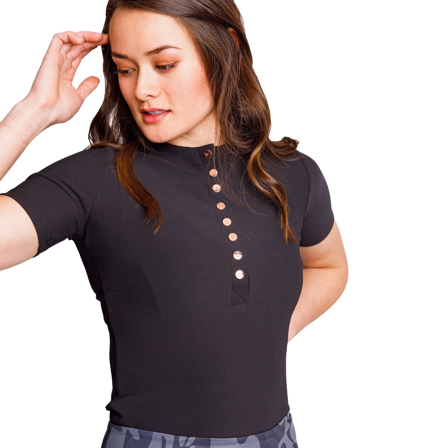 Calliope The Hayden Henley Women's Golf Polo Shirt - Moisture Wicking, UV Protection & Breathable for Comfort on the Course & Casual Wear