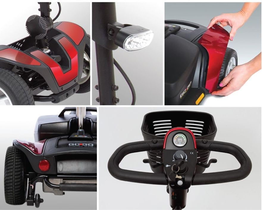 Pride Mobility S74 Go-Go Sport 4-Wheel Mobility Scooter with Accessories Bundle - Ideal for Outdoor Adventures and Daily Errands