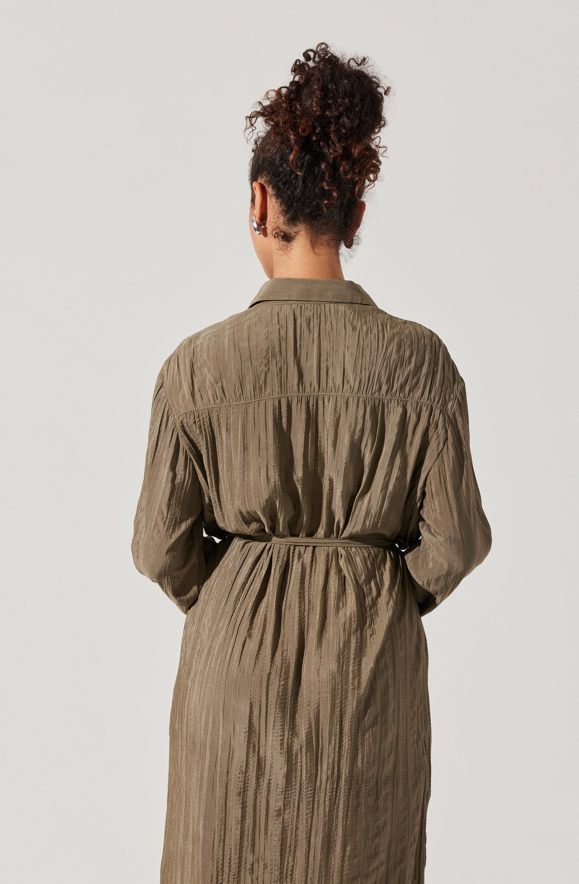 Stylish Belted Long Sleeve Shirt Dress for Women - Elegant Office Wear & Casual Outfit - Perfect for Work, Date Night and Fall Season