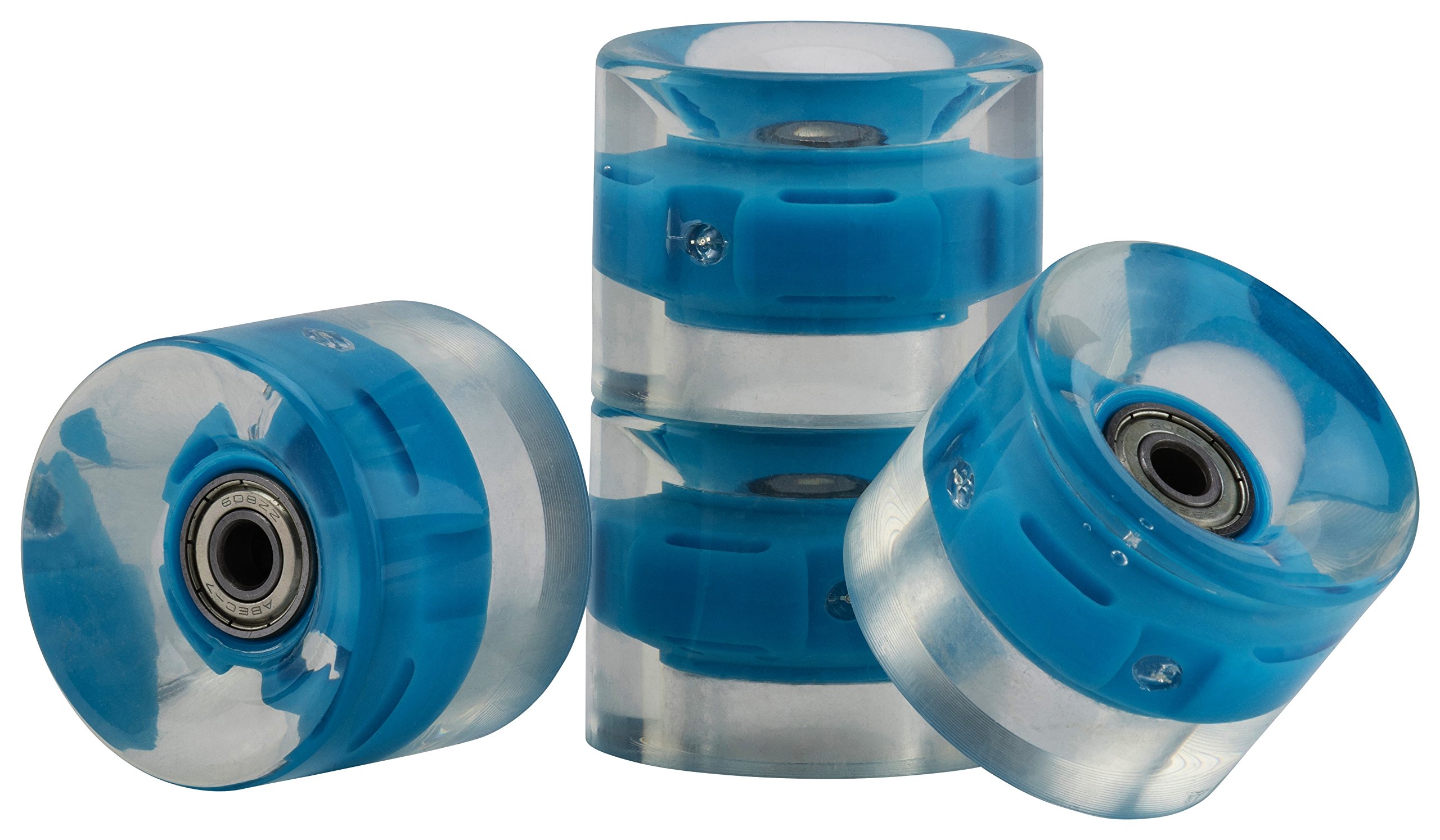Firefly LED Skateboard Wheels 60mm x 45mm - Glow in The Dark Longboard & Cruiser Wheels for Night Riding & Street Skating