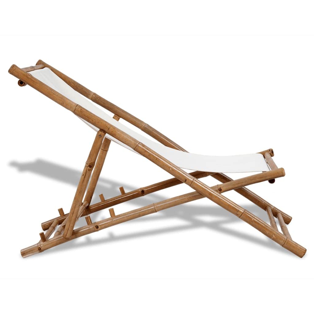 Premium Bamboo & Canvas Outdoor Patio Chairs - Garden, Lawn, Deck & Balcony Furniture - Durable Dining Chairs for Porch, Backyard & Sunroom - Perfect for Relaxing, Entertaining & Outdoor Dining