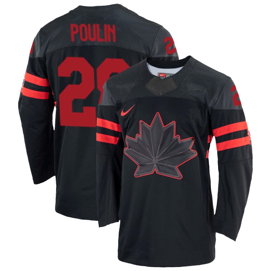 2022 Canada Men's Hockey Team Black Replica Jersey - Marie-Philip Poulin Edition | Official NHL Licensed Apparel for Fans & Collectors | Perfect for Games, Events & Sports Memorabilia Display
