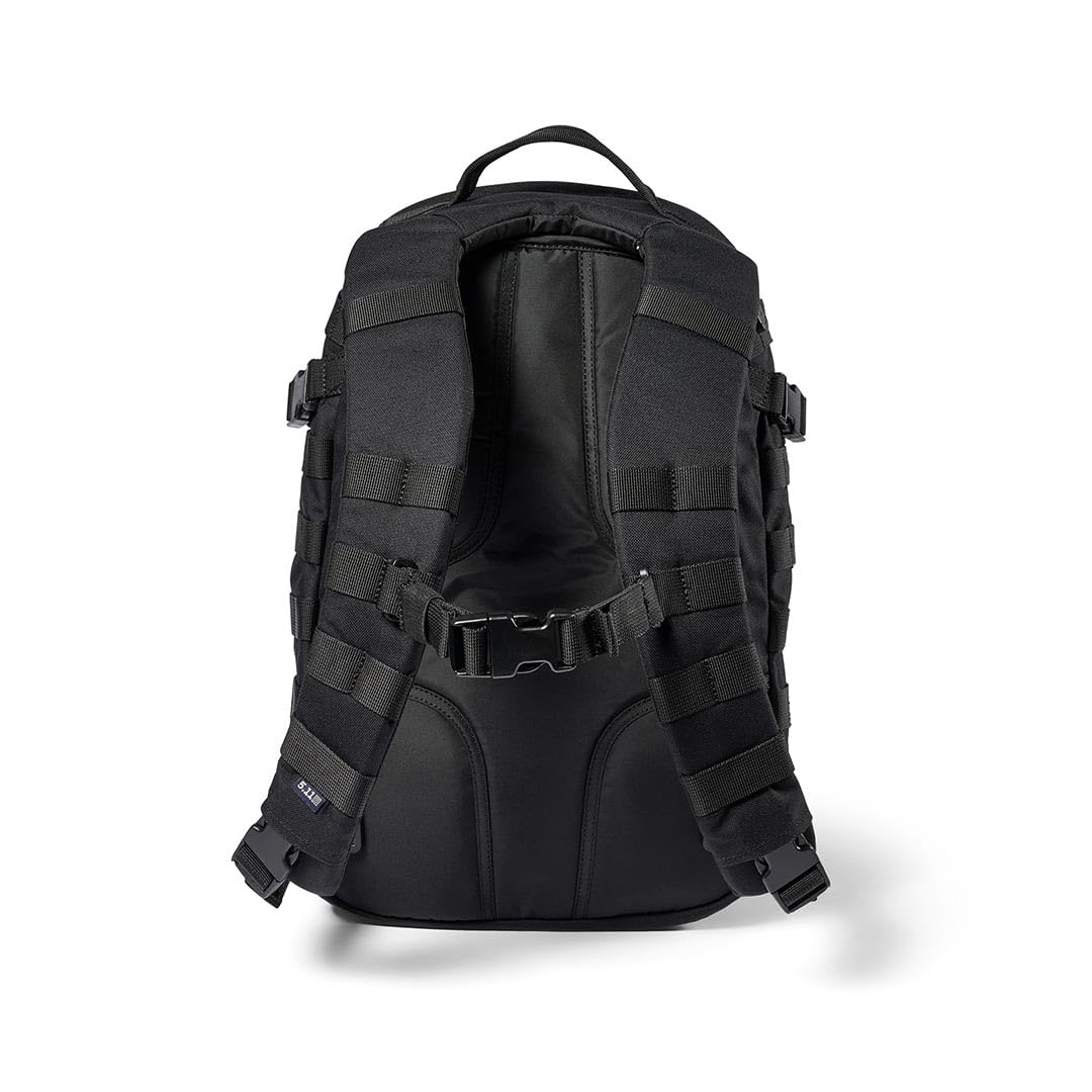 5.11 Tactical Backpack Rush 12 2.0 - Military Molle Pack with CCW & Multiple Compartments, 24L Small Tactical Backpack (Style 56561, Black) - Perfect for Hiking, Camping & Everyday Carry (EDC)