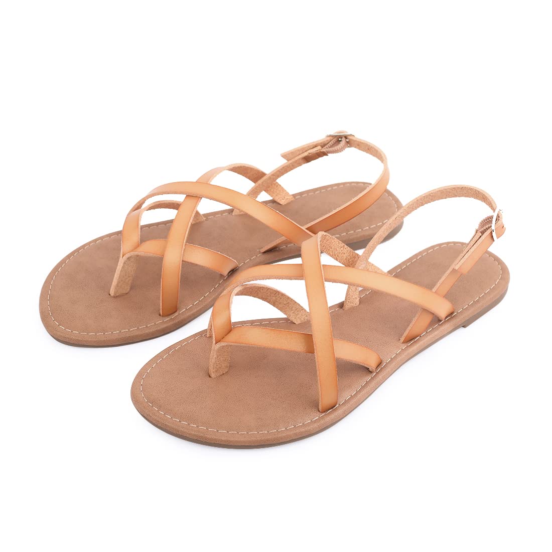 Women's Gladiator Flat Sandals - Strappy Fisherman Sandals with Ankle Strap | Comfortable Summer Casual Shoes for Beach, Vacation & Daily Wear