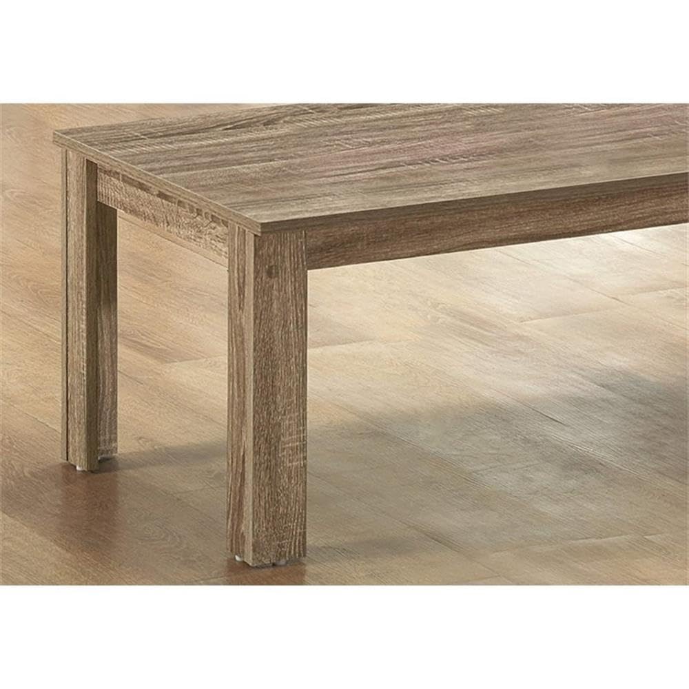Dark Taupe Wooden Coffee Table Set - 3 Piece Contemporary for Living Room
