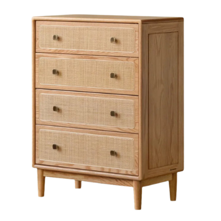 26.8x15.7x37.0 inch / 68x40x94 cm / natural wood color / oak chest of drawers