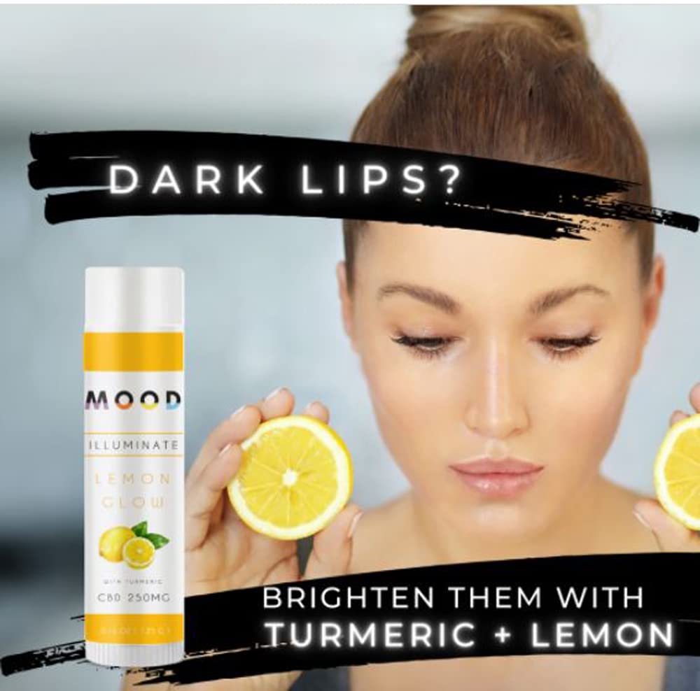 MOOD Brightening Lip Balm SPF 30 with Manuka Honey | 20% Cocoa Butter & Shea Butter | Sun Protection & Healing for Dry, Chapped Lips | Lemon Turmeric Flavor | Perfect for Outdoor Activities, Travel & Daily Hydration