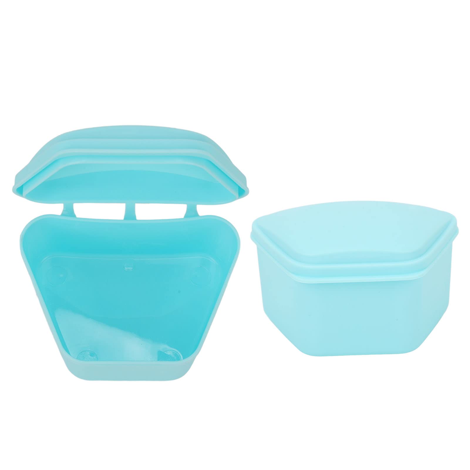 ANGGREK Trapezoid Retainer Case - Portable Denture Storage Box for Travel, Home & Office - Blue | Perfect for Nighttime Storage & On-the-Go Dental Care