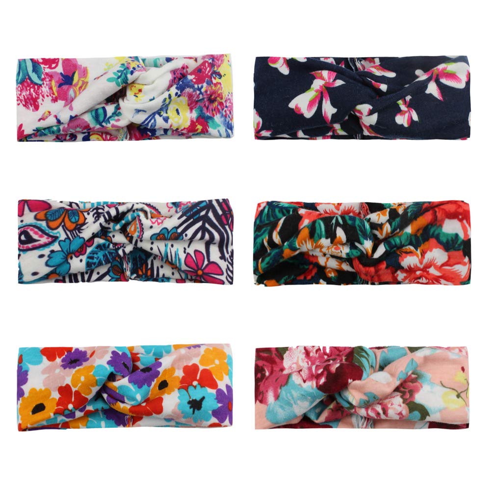 Vintage Women's Headbands - Stretchy Elastic Hair Bands with Printed Bows, Moisture-Wicking Head Wraps for Women & Girls | Perfect for Workouts, Yoga, Sports & Everyday Fashion Accessories