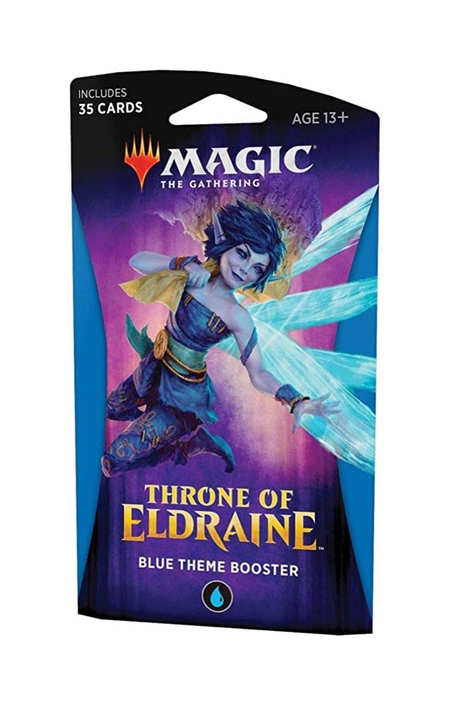 Magic: The Gathering Throne of Eldraine Blue Theme Booster Pack - Collectible Trading Card Game for Deck Building & Strategy Battles