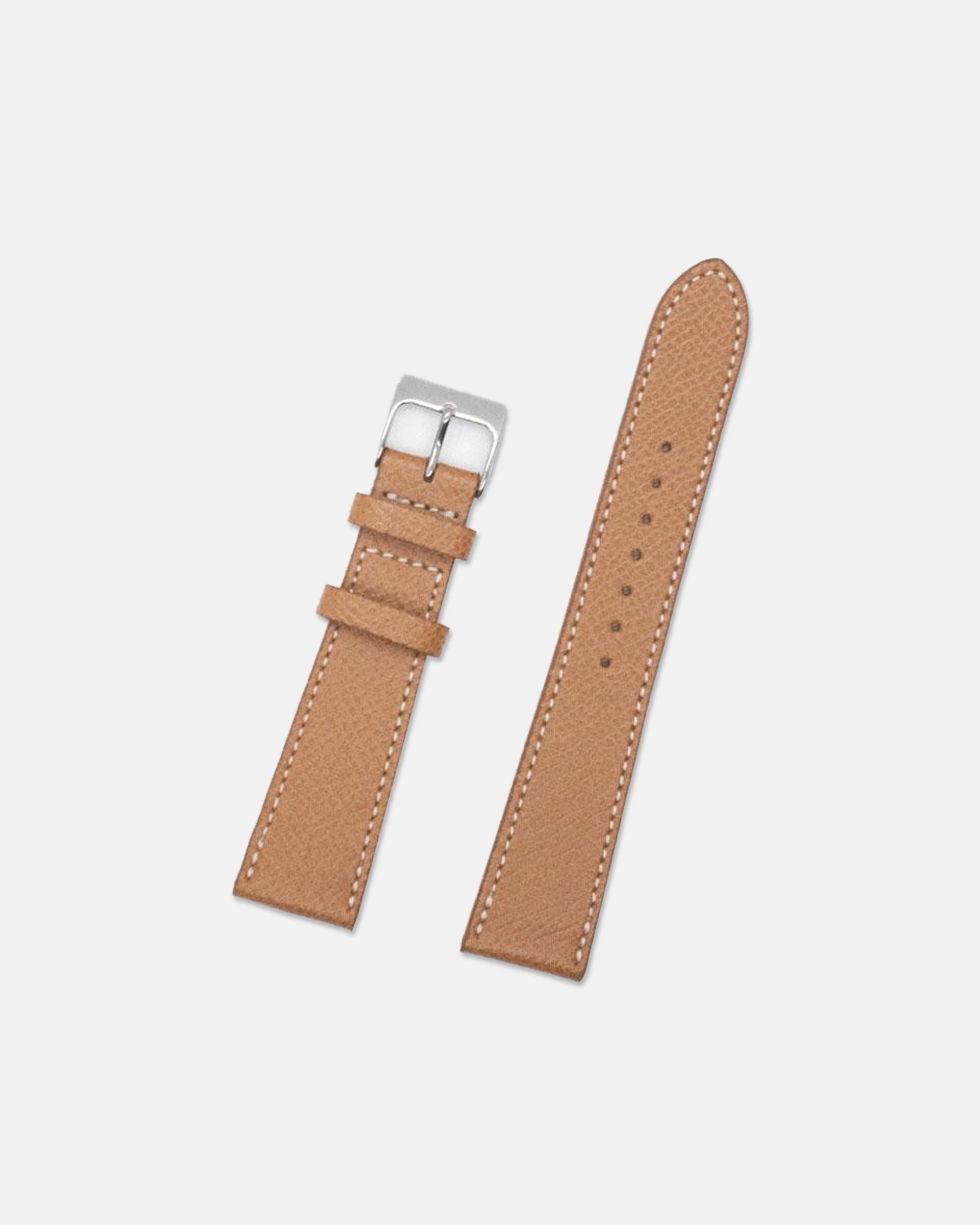 Premium Cognac Textured Calfskin Leather Watch Band - Luxury Replacement Strap for Men's & Women's Watches - Perfect for Dress, Business & Casual Occasions