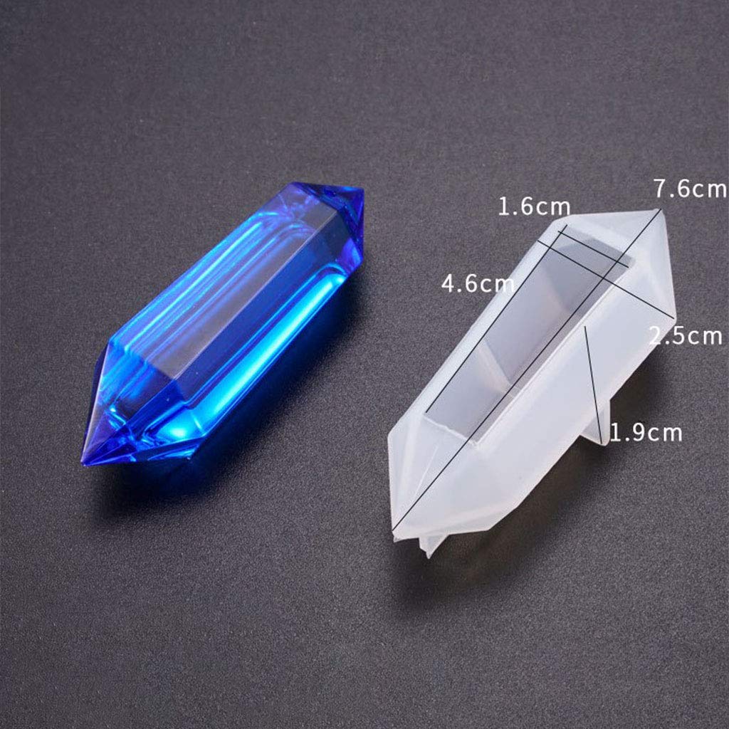 6-Piece Silicone Pendulum Casting Molds for Epoxy Resin - Cone & Crystal Column Pendant Jewelry Making Tools - DIY UV Resin Stone Molds for Necklaces, Home Decor & Spiritual Crafts