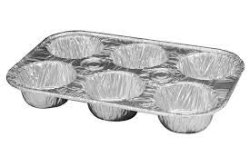 6-Cavity Aluminum Cupcake Muffin Baking Pans - 200 Pack Disposable Cake Mold for Mini Muffins, Cupcakes & Desserts | Perfect for Weddings, Birthday Parties, Baby Showers & Holiday Baking | Non-Stick & Durable Baking Cups for Home & Commercial Use