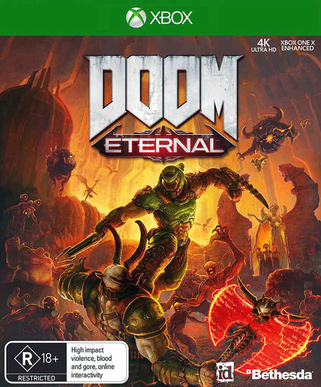 Doom Eternal - Xbox One Game | Fast-Paced Action Shooter | Perfect for Horror & FPS Fans | Great for Gaming Nights & Competitive Play