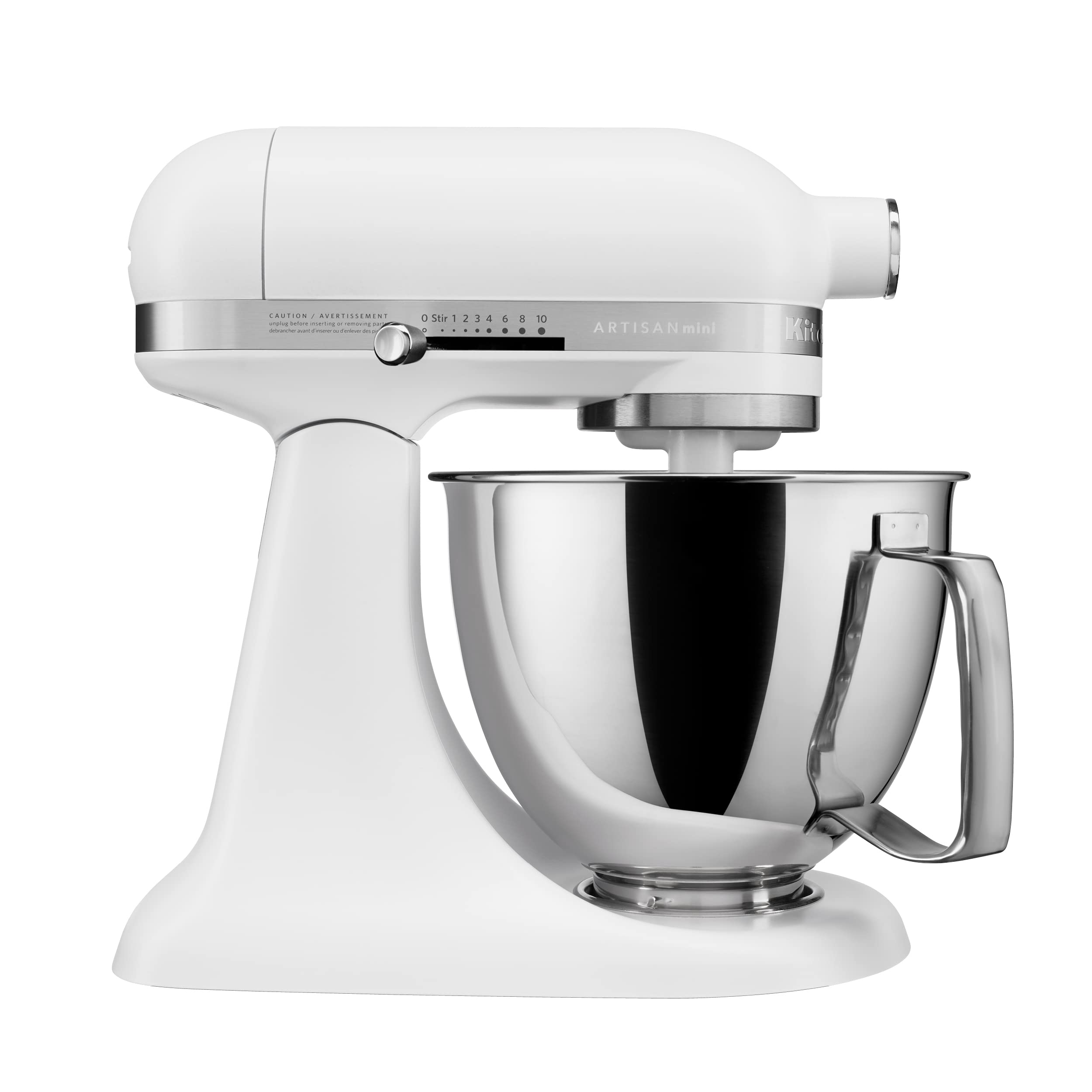 KitchenAid Artisan Mini Plus 3.5-Qt Tilt-Head Stand Mixer with Flex Edge Beater - Matte White | Perfect for Baking Cakes, Cookies & Dough | Compact Kitchen Mixer for Small Spaces