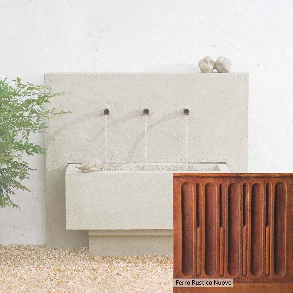 Campania International X3 Outdoor Wall Fountain - Elegant Garden Water Feature for Patio, Backyard, and Landscape Decor