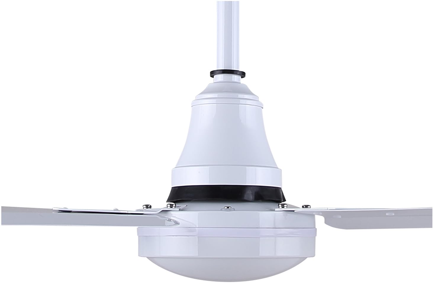 Industrial DC Fan CP60DW11N - 60 Inch High Performance Weatherproof Ceiling Fan with Downrod Mount in White - Perfect for Warehouses, Garages, and Outdoor Patios