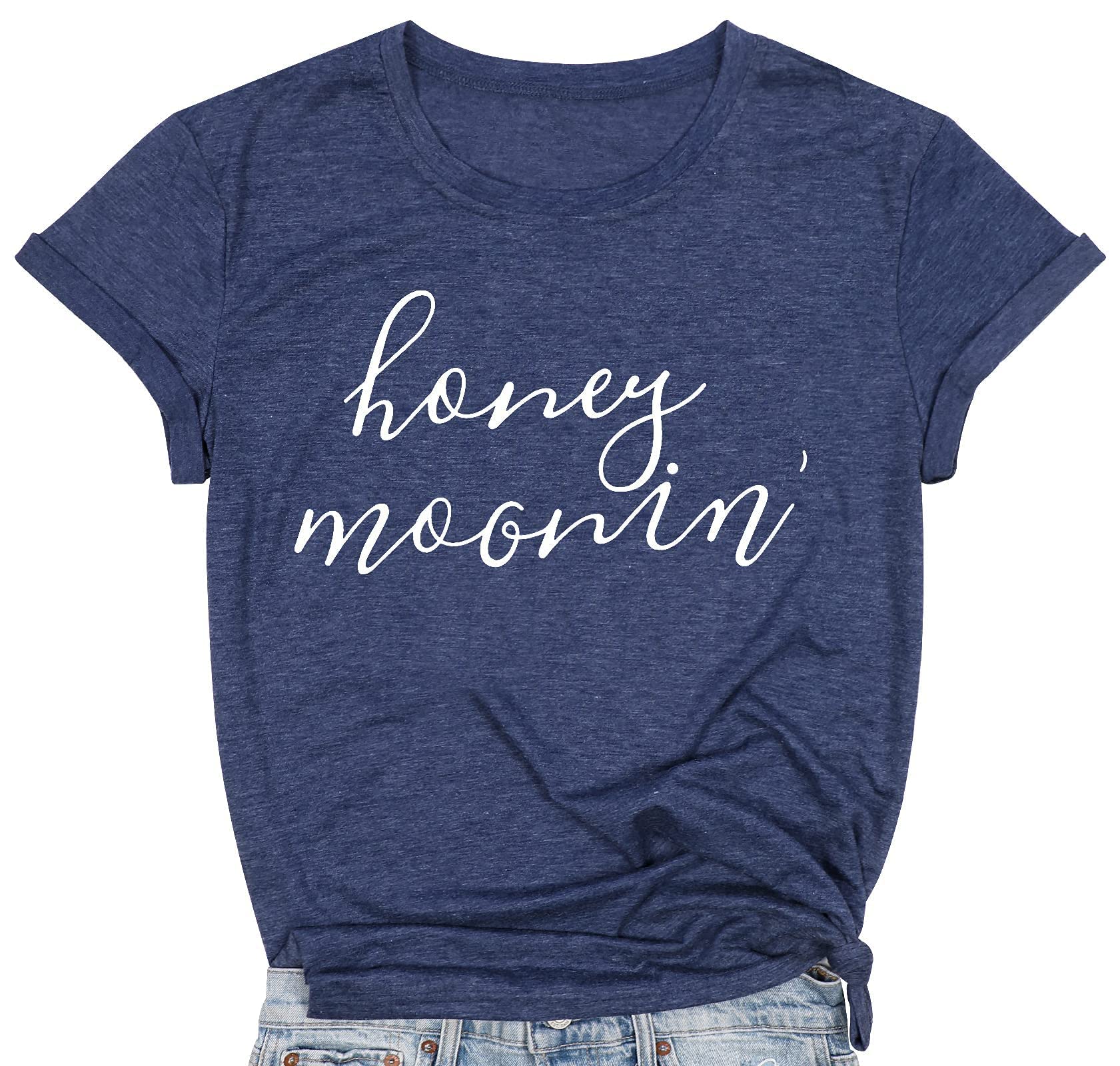 Women's Honeymoon Shirt - Cute Bridal Shower Gift & Team Bride Tee for Engagement Announcement & Bachelorette Party - Perfect for Wedding Vacations, Girls Trips & Romantic Getaways