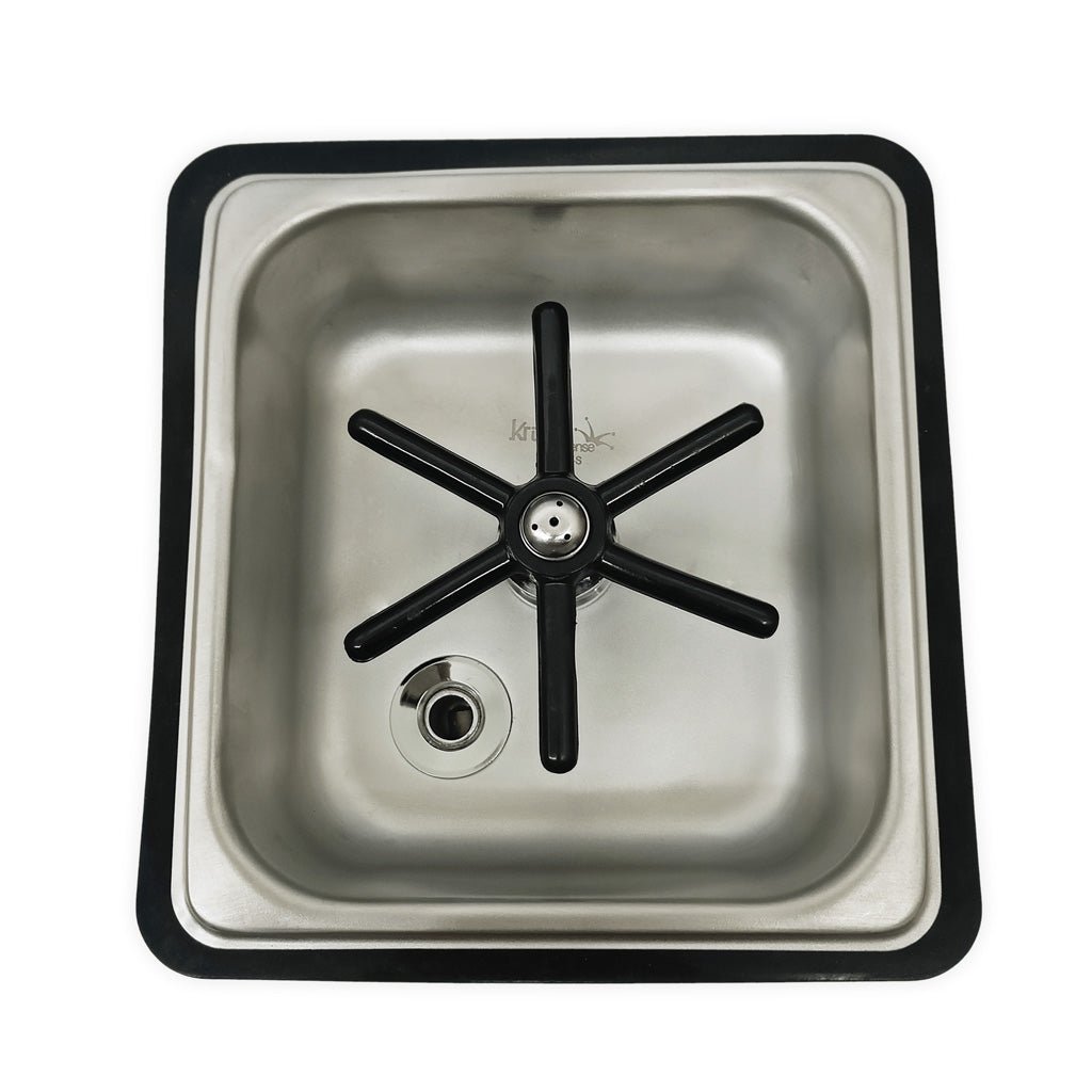 Krome Commercial Countertop Rinser - Heavy Duty Bar Glassware & Bottle Washer for Restaurants, Bars & Home Use
