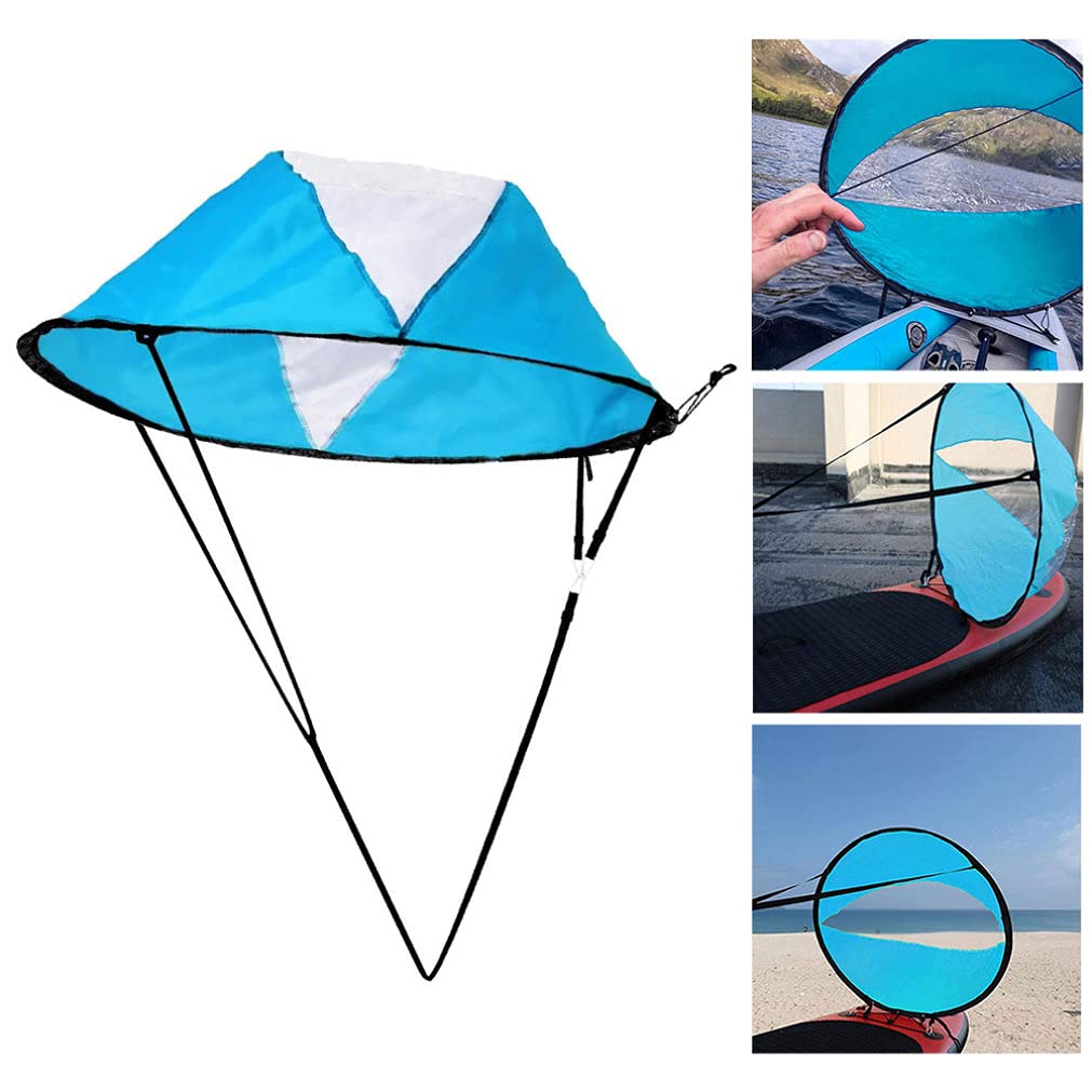 Foldable PVC Kayak Sail with Quick Release & Clear Window - Portable Downwind Sail Kit for Inflatable Kayaks, Canoes & Paddle Boards | Kayaking Accessories for Smooth Sailing on Lakes & Coastal Waters