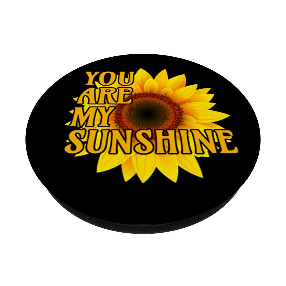 Sunflower Yellow Floral PopSockets Swappable PopGrip - Cute Phone Grip & Stand for iPhone Samsung - Perfect Sunshine Gift for Mom, Women, Friends (Home, Office, Travel Use)