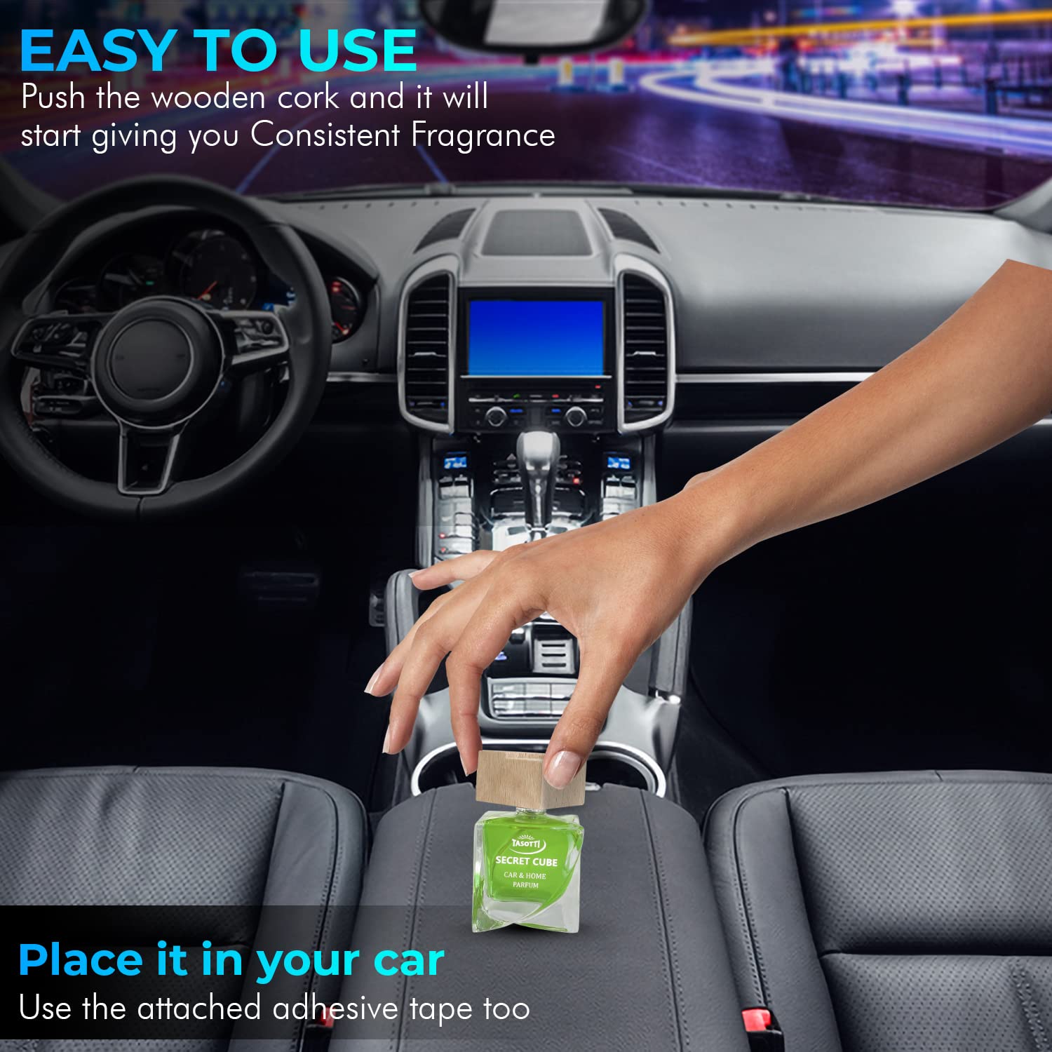 Premium Car Air Freshener & Home Fragrance - Long Lasting Lemon Squash Scented Secret Cube | Odor Eliminator for Vehicles, Office & Living Spaces | Fresh Car Interior & Aromatherapy Solution