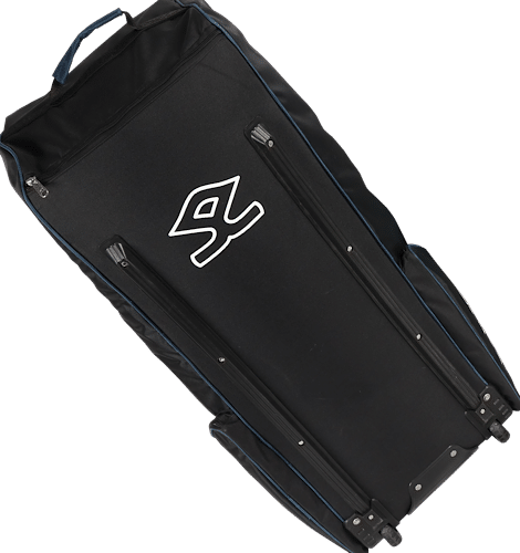Shrey PRO Wheelie Cricket Kit Bag - Black & Blue | Durable Cricket Equipment for Travel & Practice | Perfect for Matches, Training & Sports Gear Storage