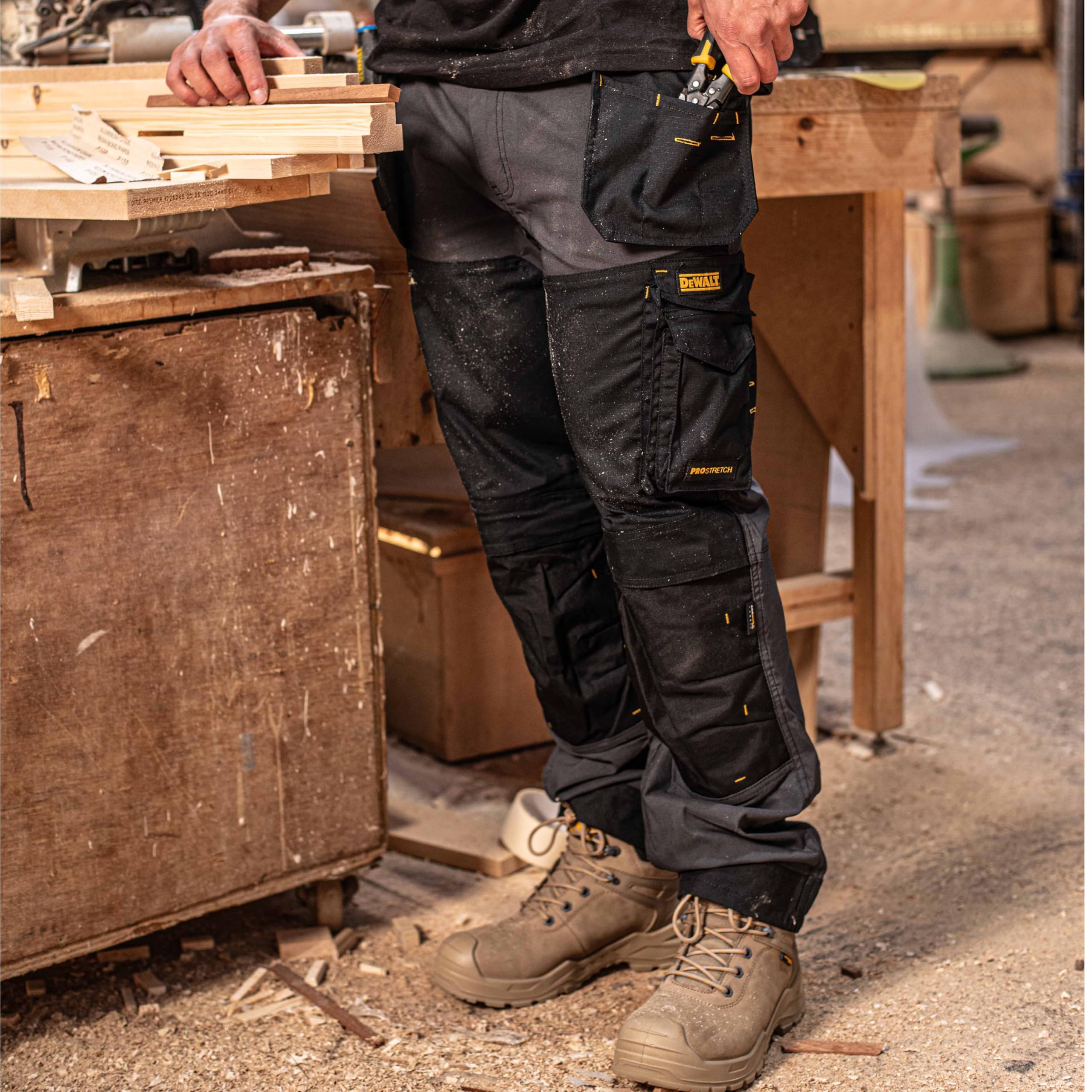 DEWALT Memphis Men's Pro-Stretch Utility Cargo Work Pants - Regular Fit with Holster Pocket | Durable & Comfortable for Construction, Carpentry & Outdoor Jobs