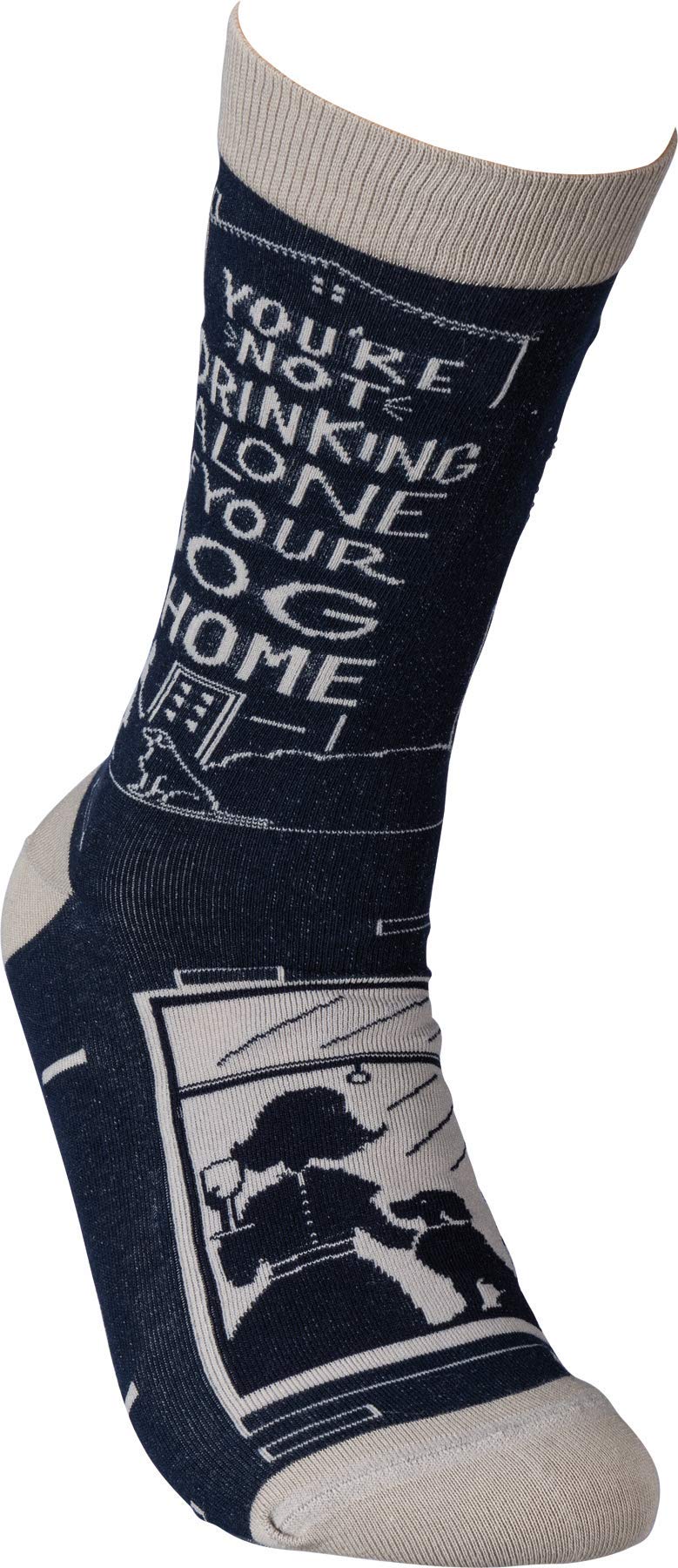 Primitives by Kathy LOL Made You Smile Funny Socks - Cute Dog Design for Home & Gifts - Perfect for Casual Wear, Holidays & Sock Lovers