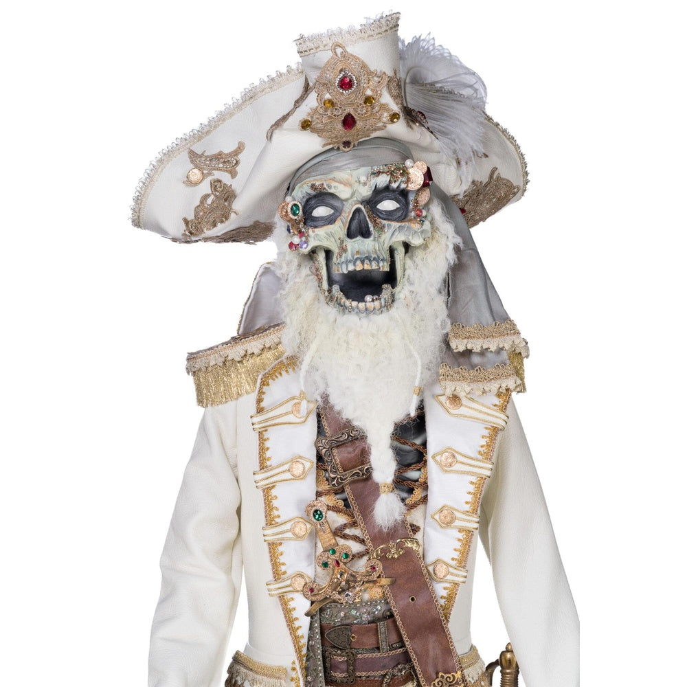 Captain Skully Swashbuckler Life-Size Pirate Doll - Handcrafted Collectible by Katherine's Collection - Perfect for Halloween Decor, Pirate Themed Parties & Nautical Home Decor