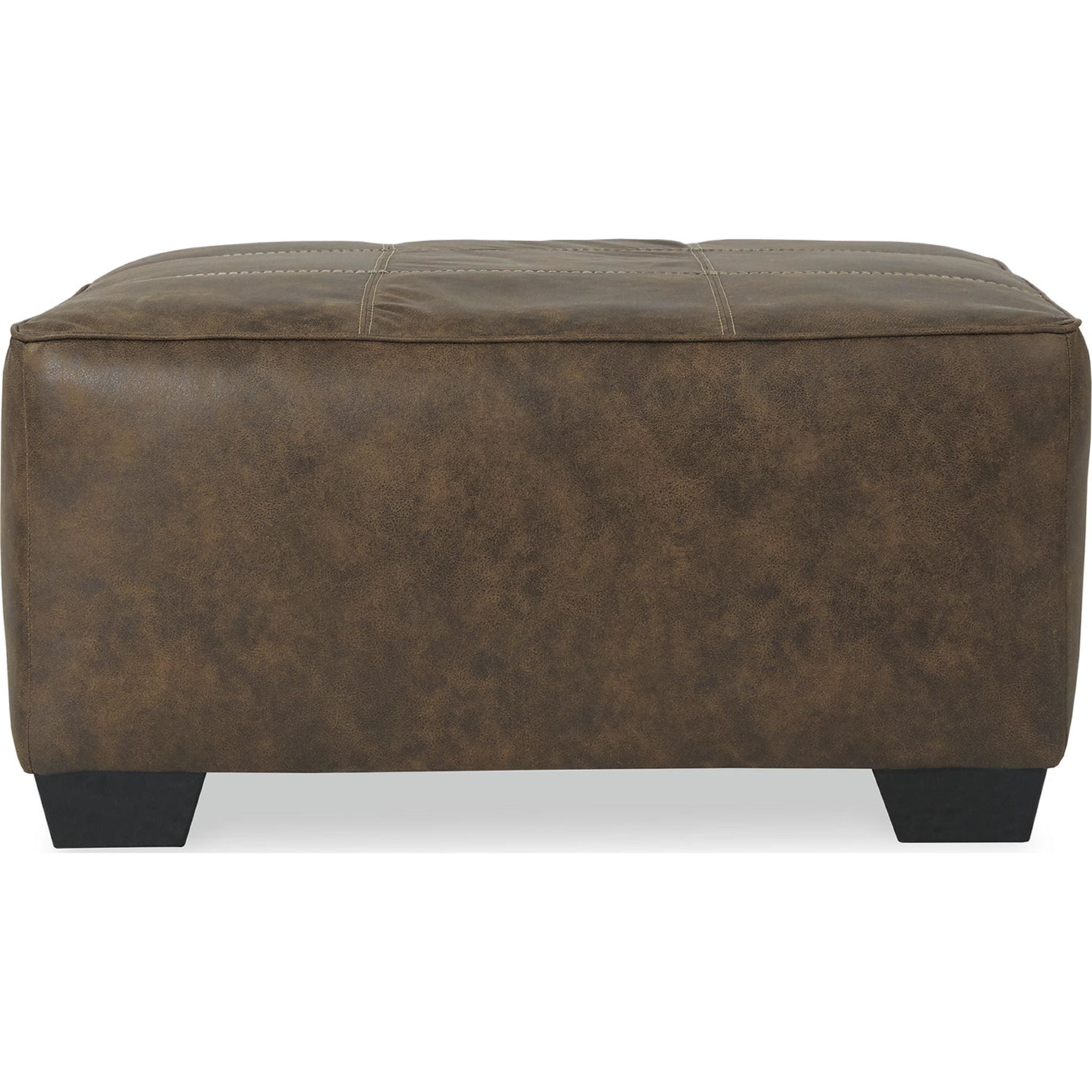 Luxury Abalone Oversized Accent Ottoman in Rich Chocolate Brown - Perfect for Living Room, Bedroom & Home Decor
