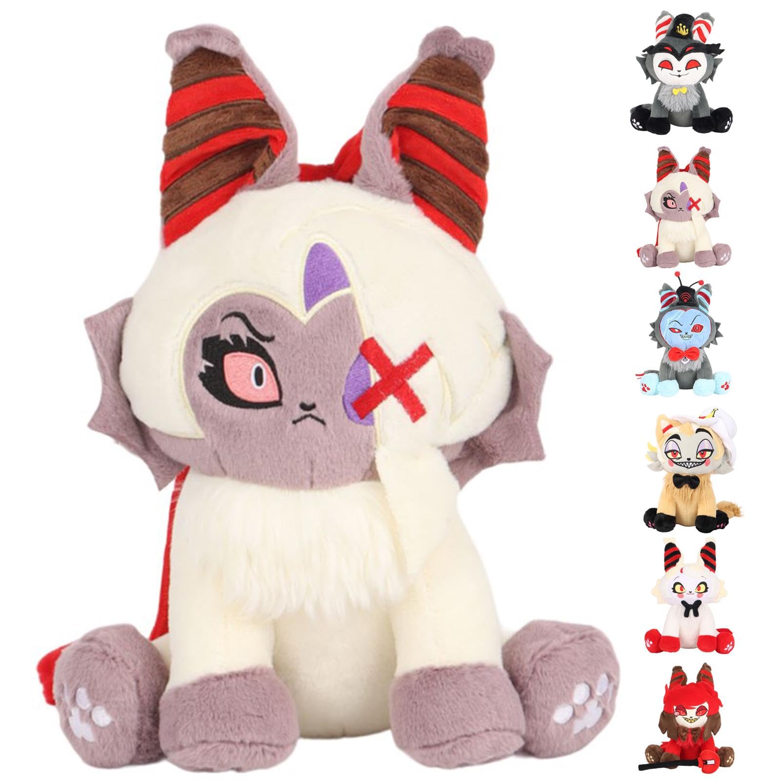 Hazbin Hotel Plush Toy Set - Alastor & Angel Dust Stuffed Animals, Soft Cuddly Pillow for Fans, Animated Series Collectible Gift for Kids and Adults | Perfect for Bedroom Decor, Cosplay Props, and TV Show Merchandise