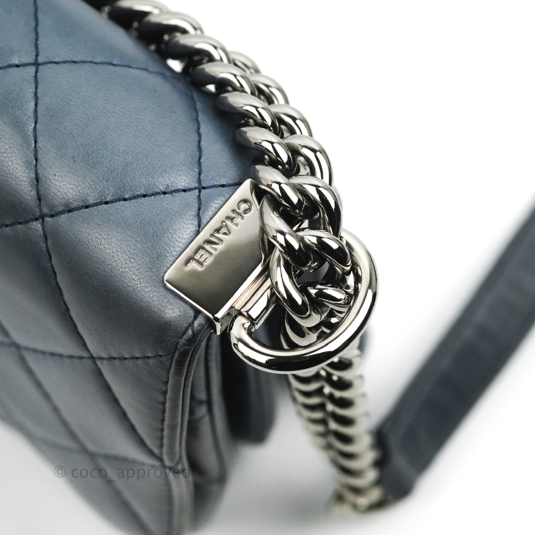Chanel Boy Clutch With Chain Lambskin Leather Bag Dark Silver Hardware - Luxury Evening Clutch for Women, Perfect for Parties, Weddings & Special Occasions