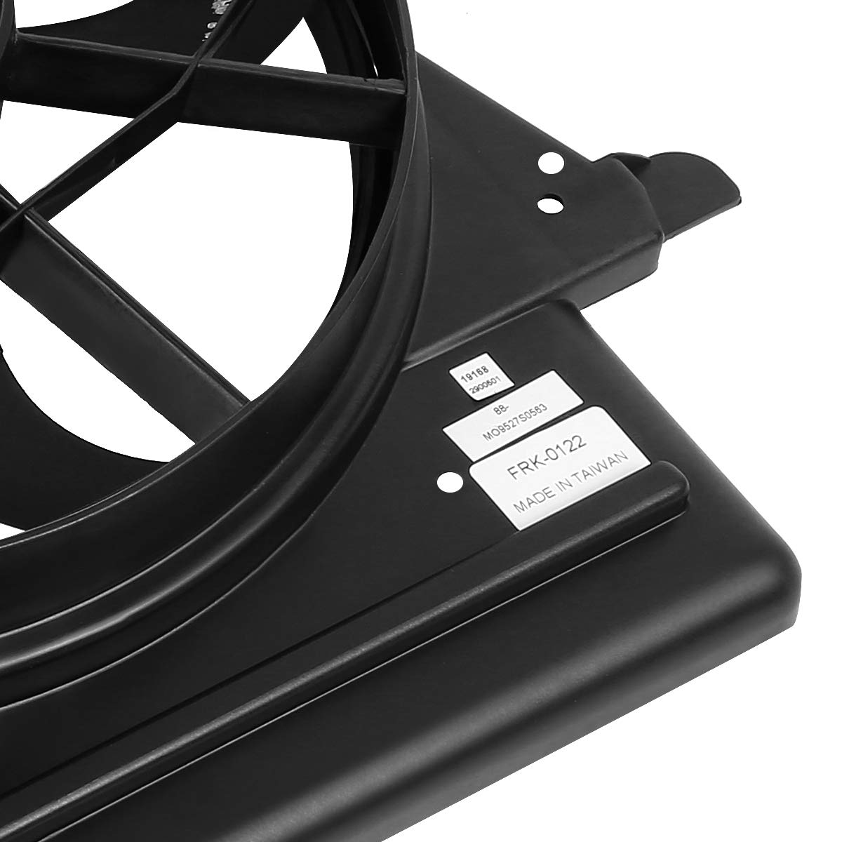 DNA MOTORING OEM-RF-0088 Black Radiator Cooling Fan Assembly - High Efficiency Direct Replacement for 2000-2002 Ford Focus - Perfect for Engine Overheating Prevention & Summer Driving